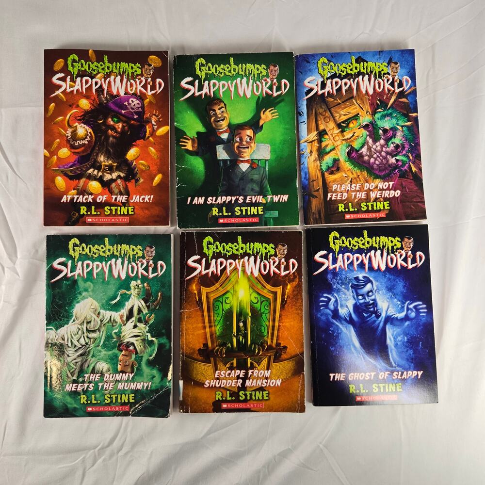 Goosebumps Slappy's World, R.L. Stine, 6 Softcover Bundle.  2017-2019 Scholastic